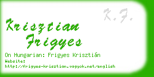 krisztian frigyes business card
